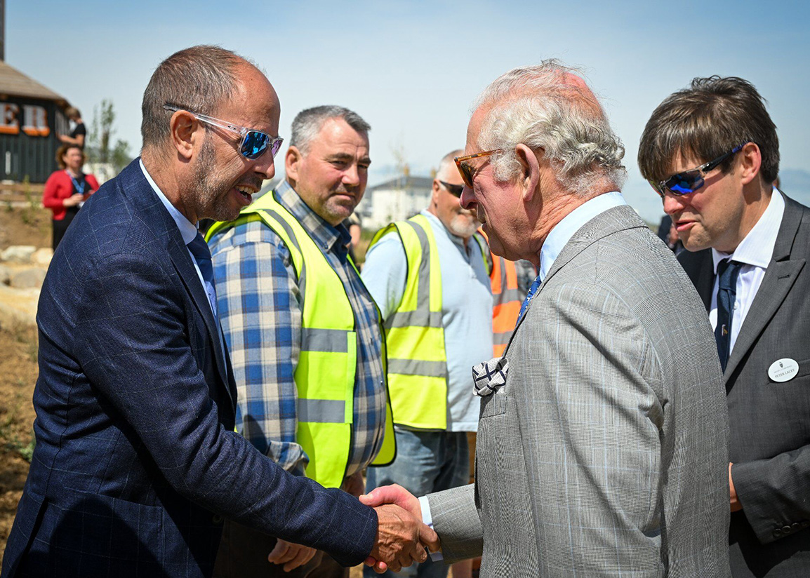 The team at Ford CE shaking hands with King Charles.